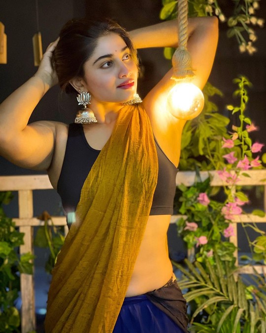 shivani narayanan hot in saree