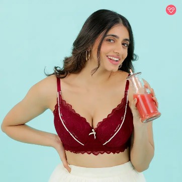 Manasa chowdary hot in red bra drinking juice